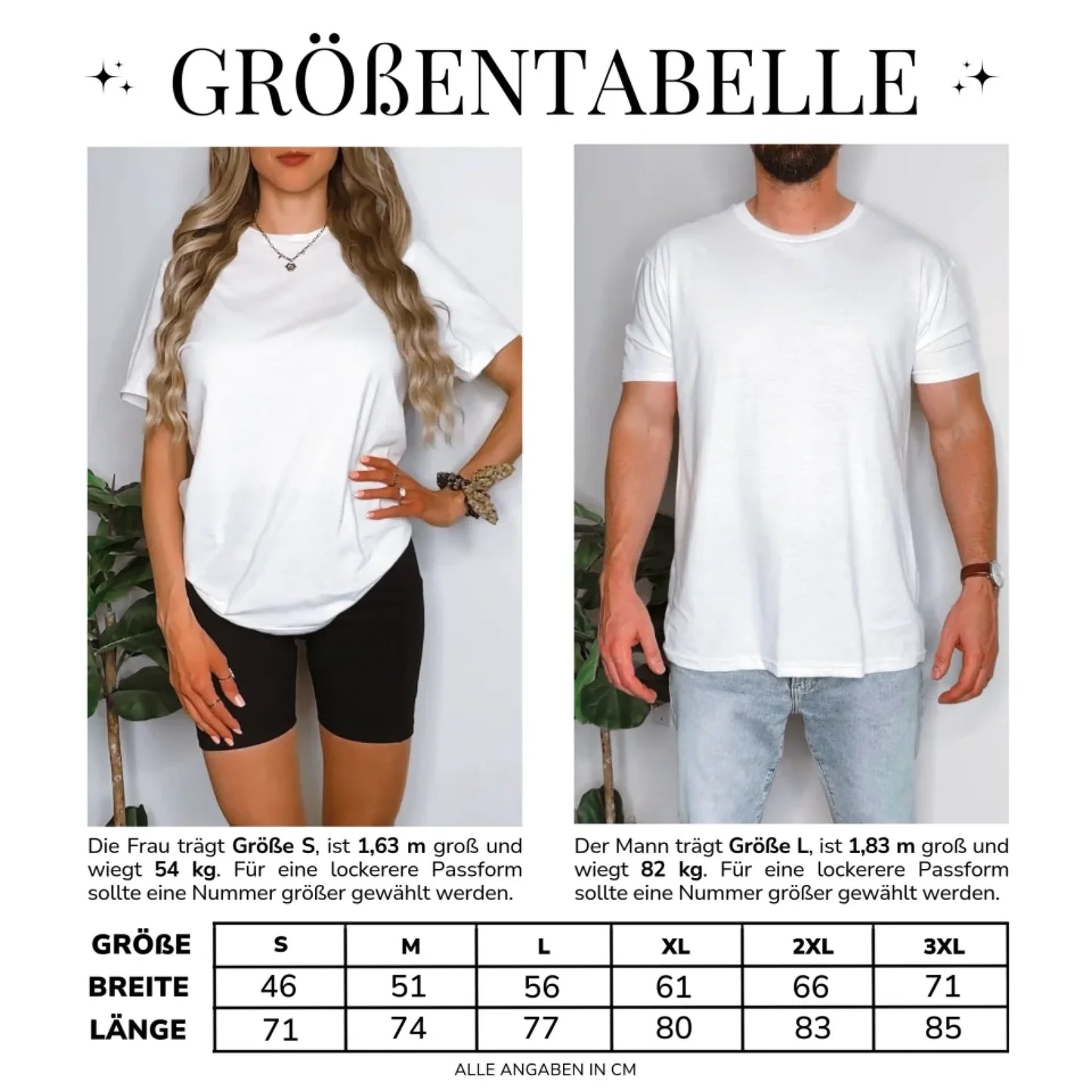Größentabelle