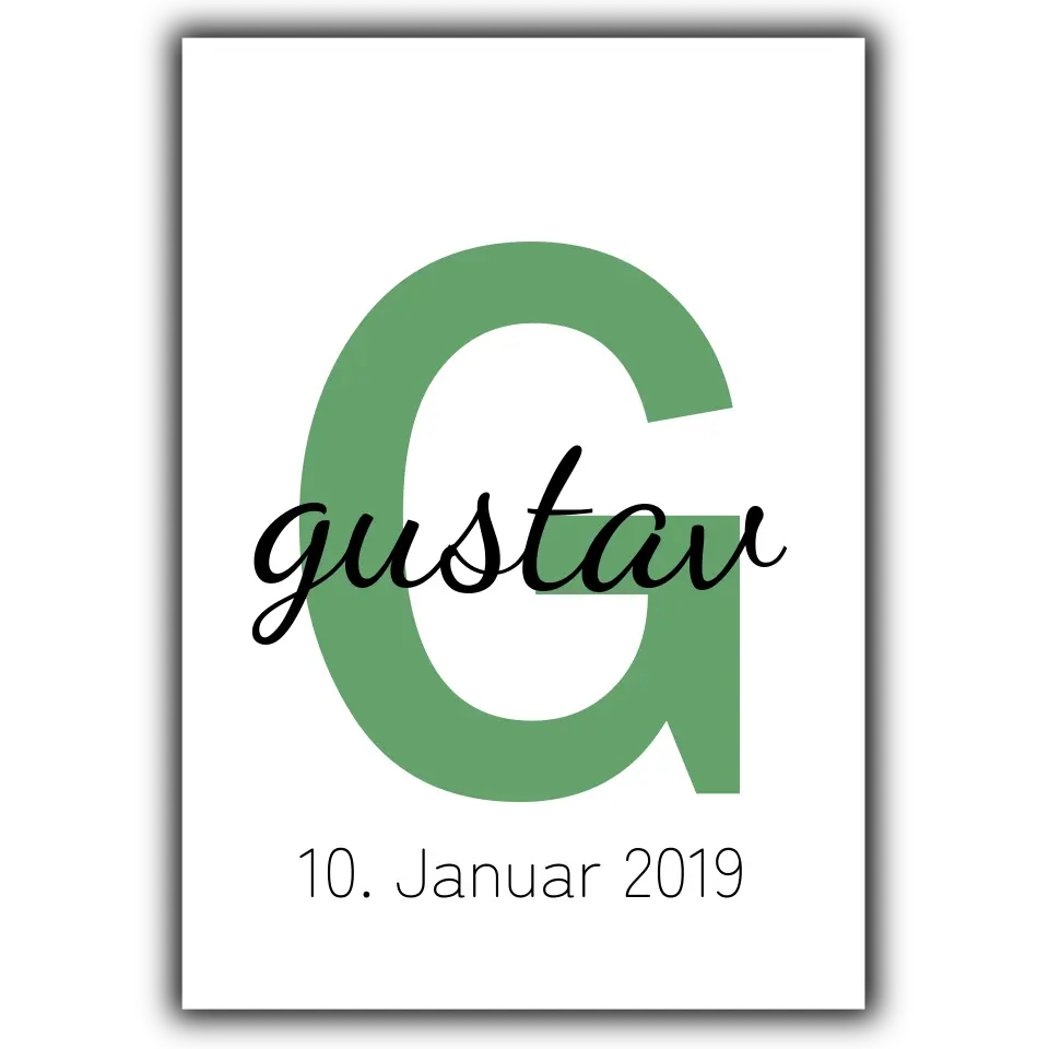 Buchstabe und Name Poster - für die Geburt