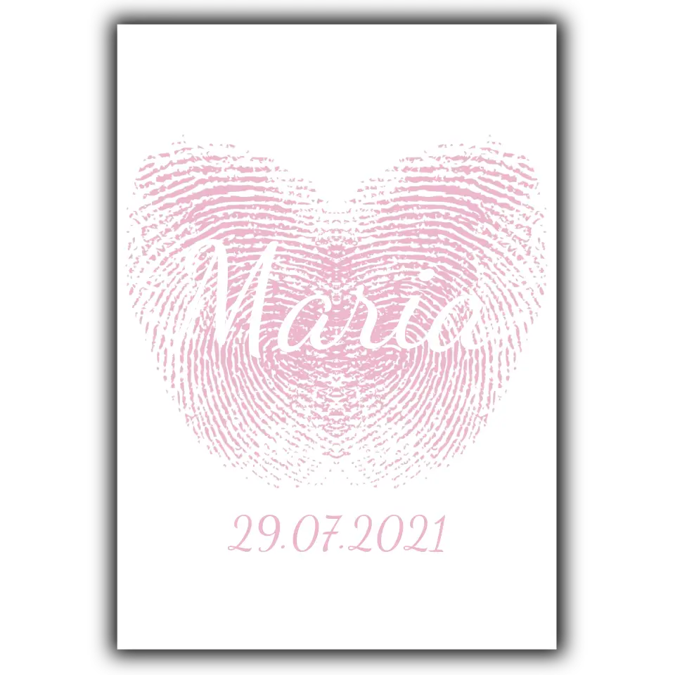 Herz Poster - für die Geburt