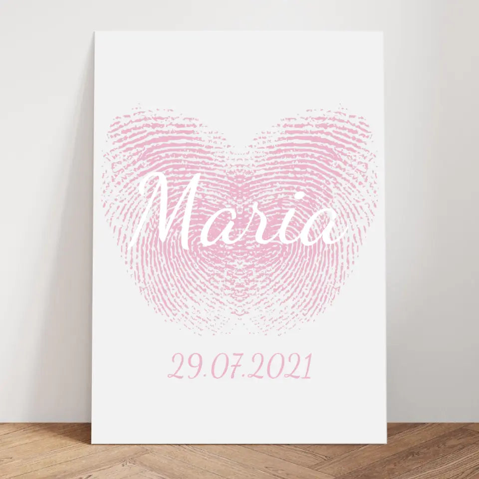 Herz Poster - für die Geburt