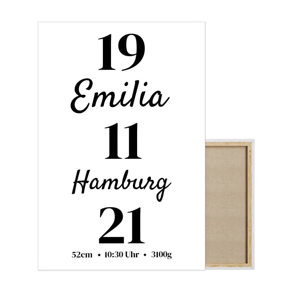 Moderne Leinwand - für die Geburt