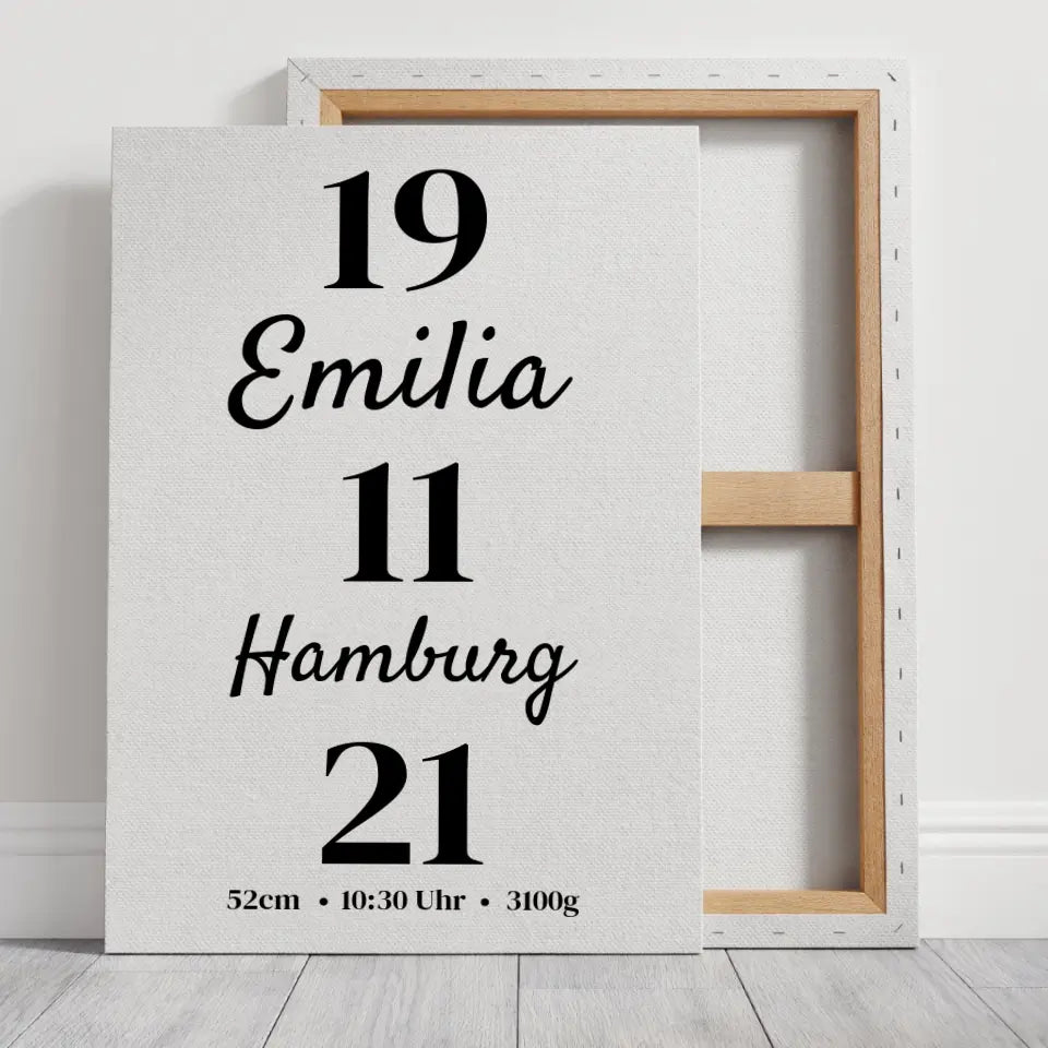 Moderne Leinwand - für die Geburt