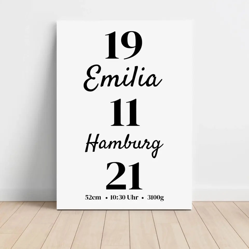 Moderne Leinwand - für die Geburt