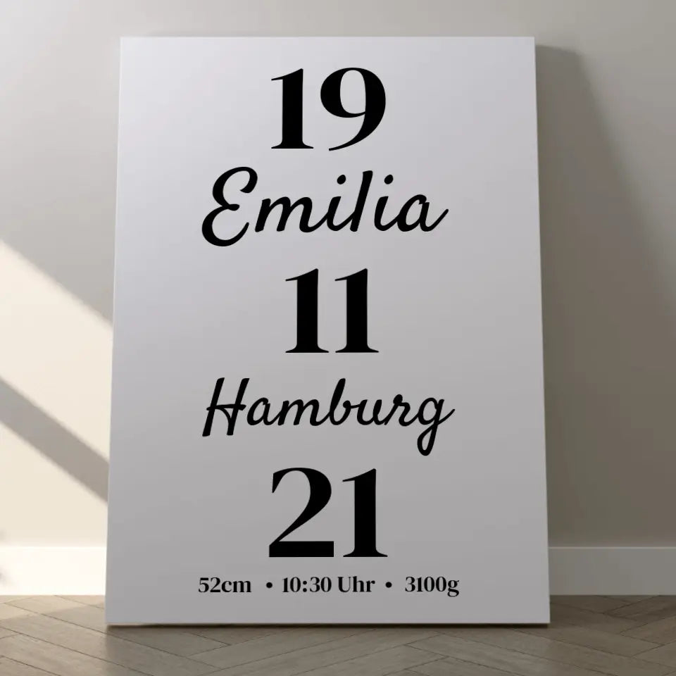 Moderne Leinwand - für die Geburt