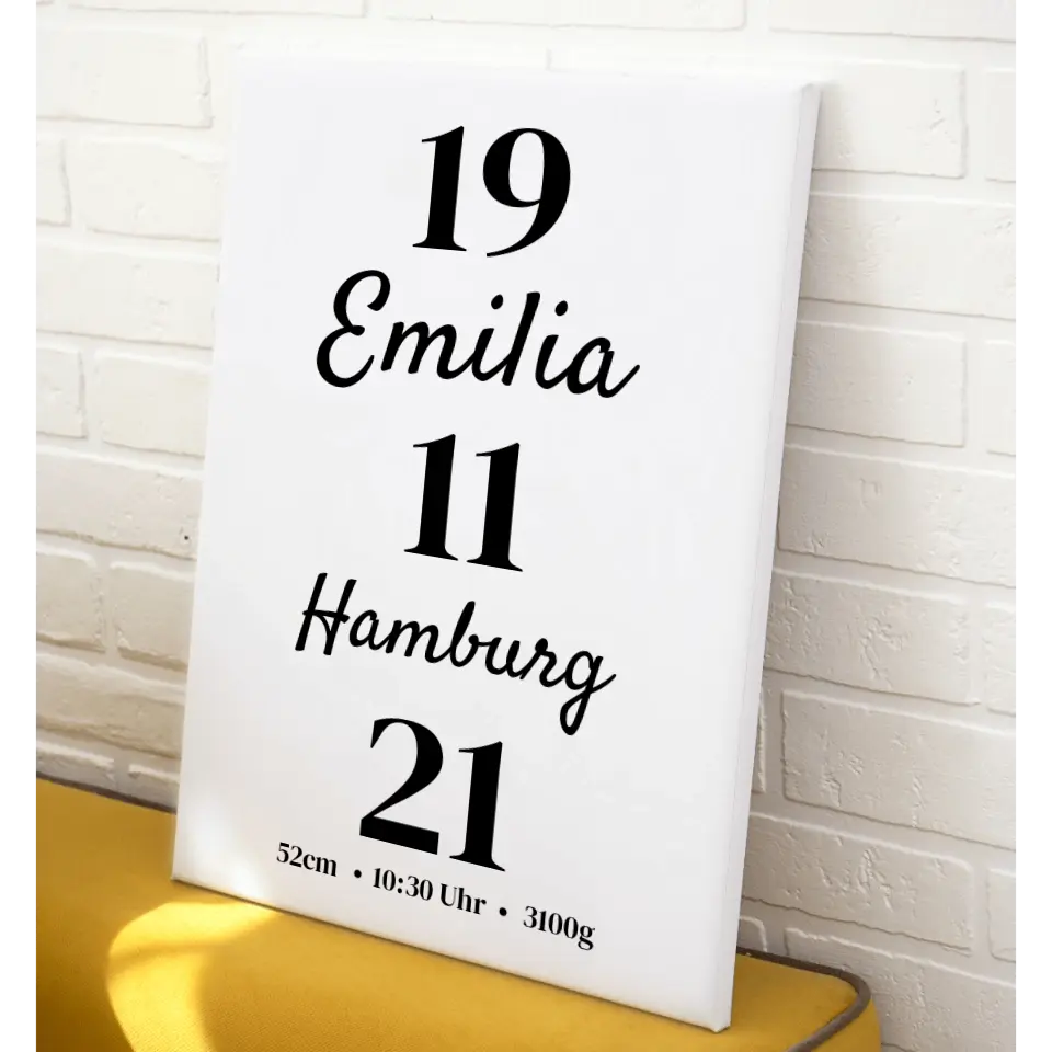 Moderne Leinwand - für die Geburt