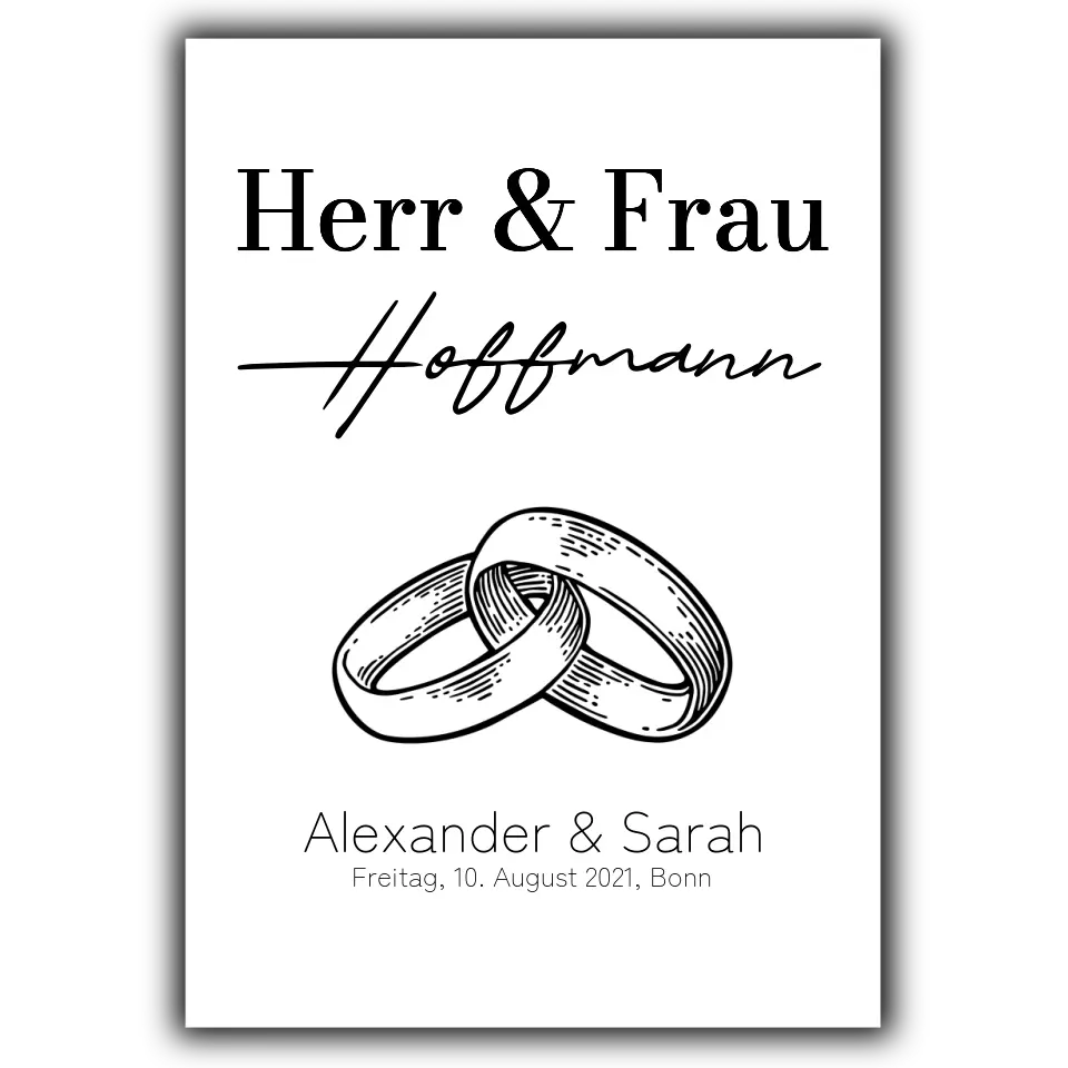Herr & Frau Poster - für die Hochzeit