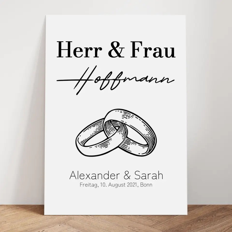 Herr & Frau Poster - für die Hochzeit