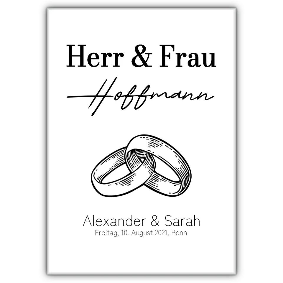 Herr & Frau Poster - für die Hochzeit