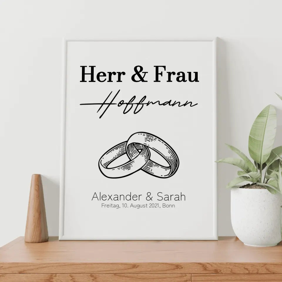 Herr & Frau Poster - für die Hochzeit
