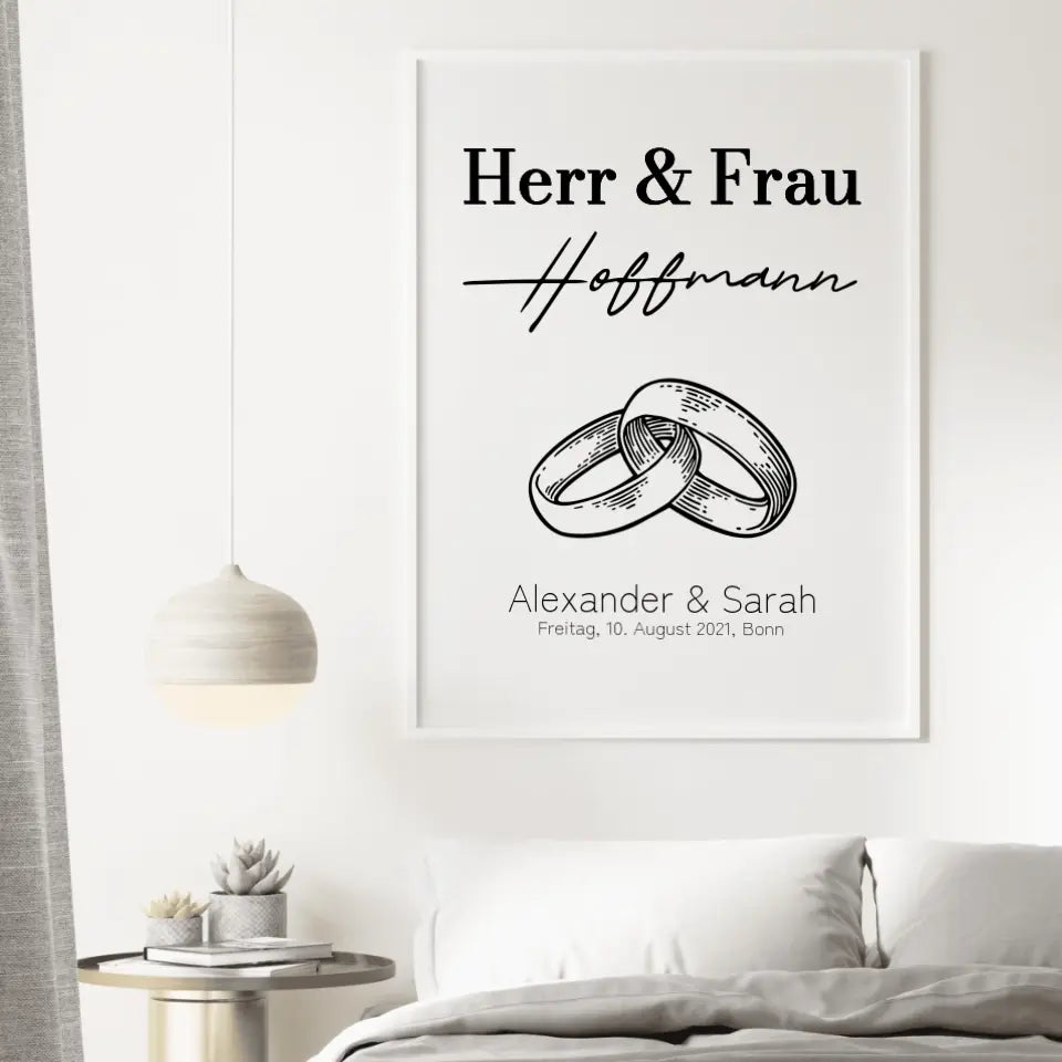 Herr & Frau Poster - für die Hochzeit