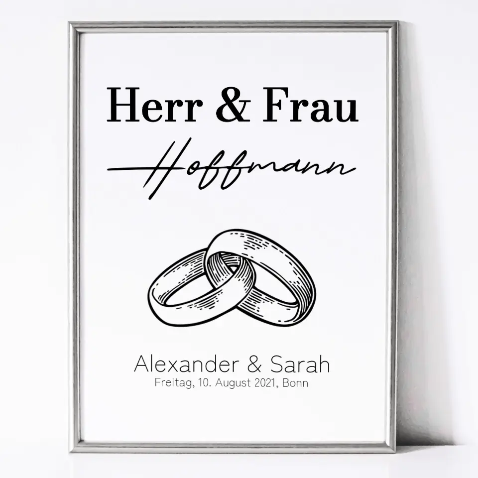 Herr & Frau Poster - für die Hochzeit