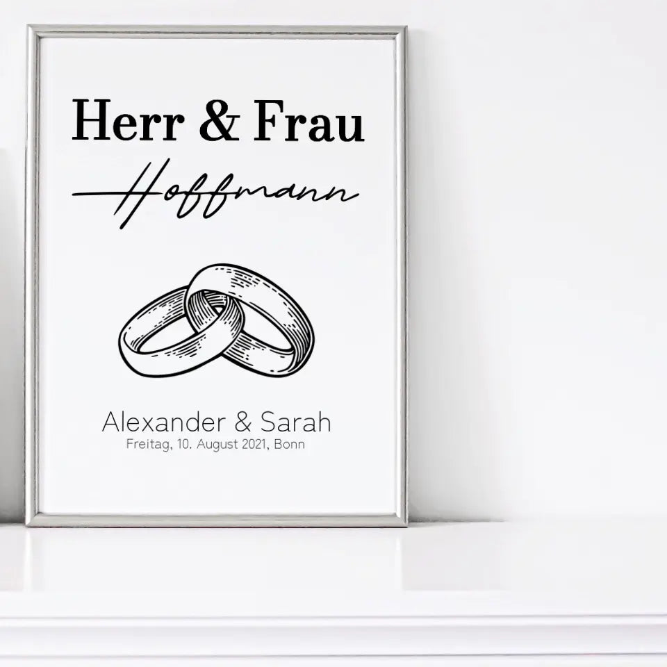 Herr & Frau Poster - für die Hochzeit