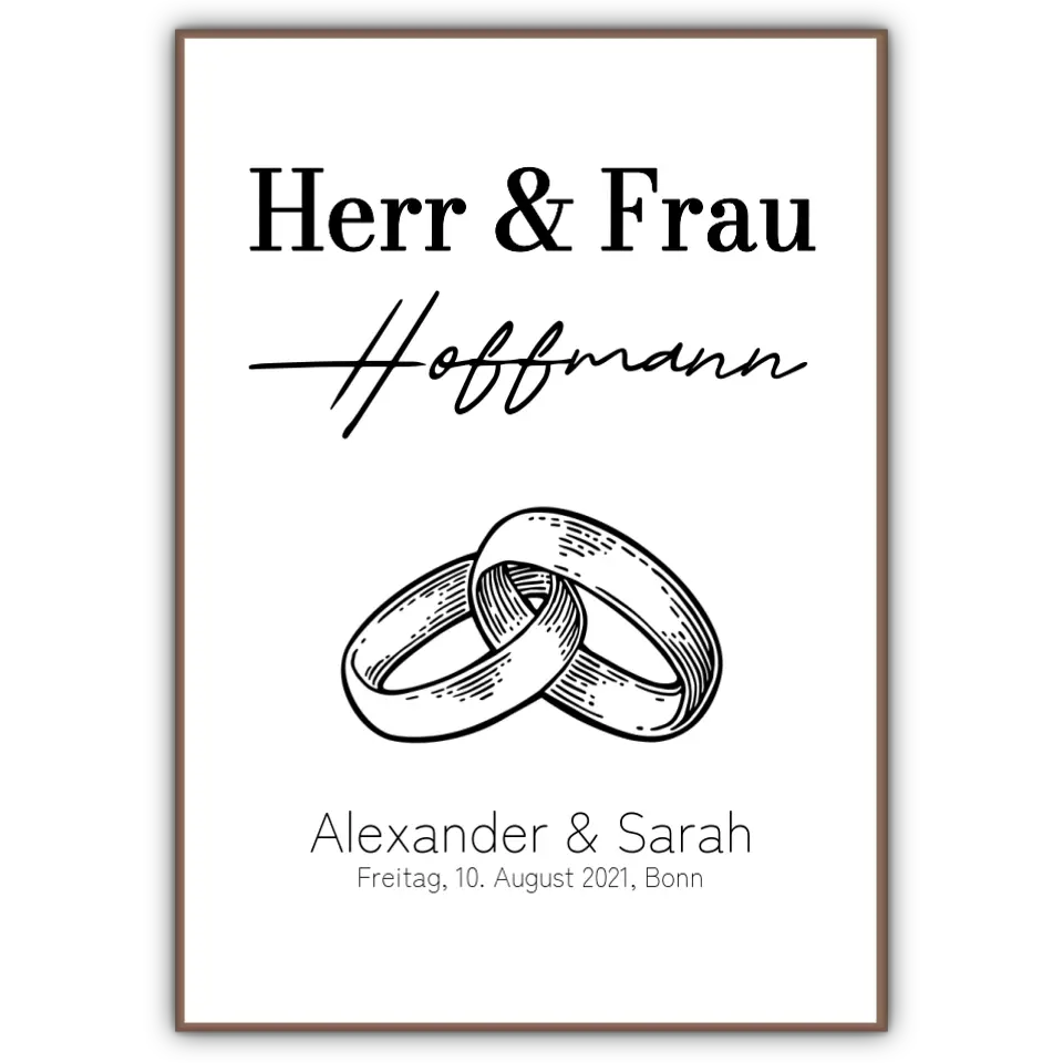Herr & Frau Poster - für die Hochzeit