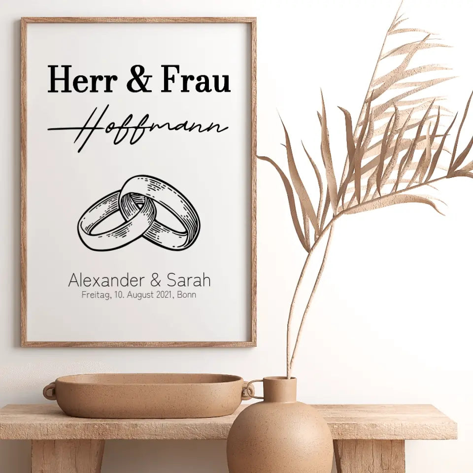 Herr & Frau Poster - für die Hochzeit