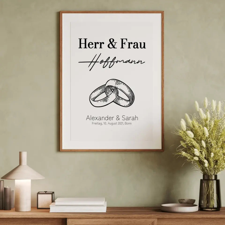 Herr & Frau Poster - für die Hochzeit