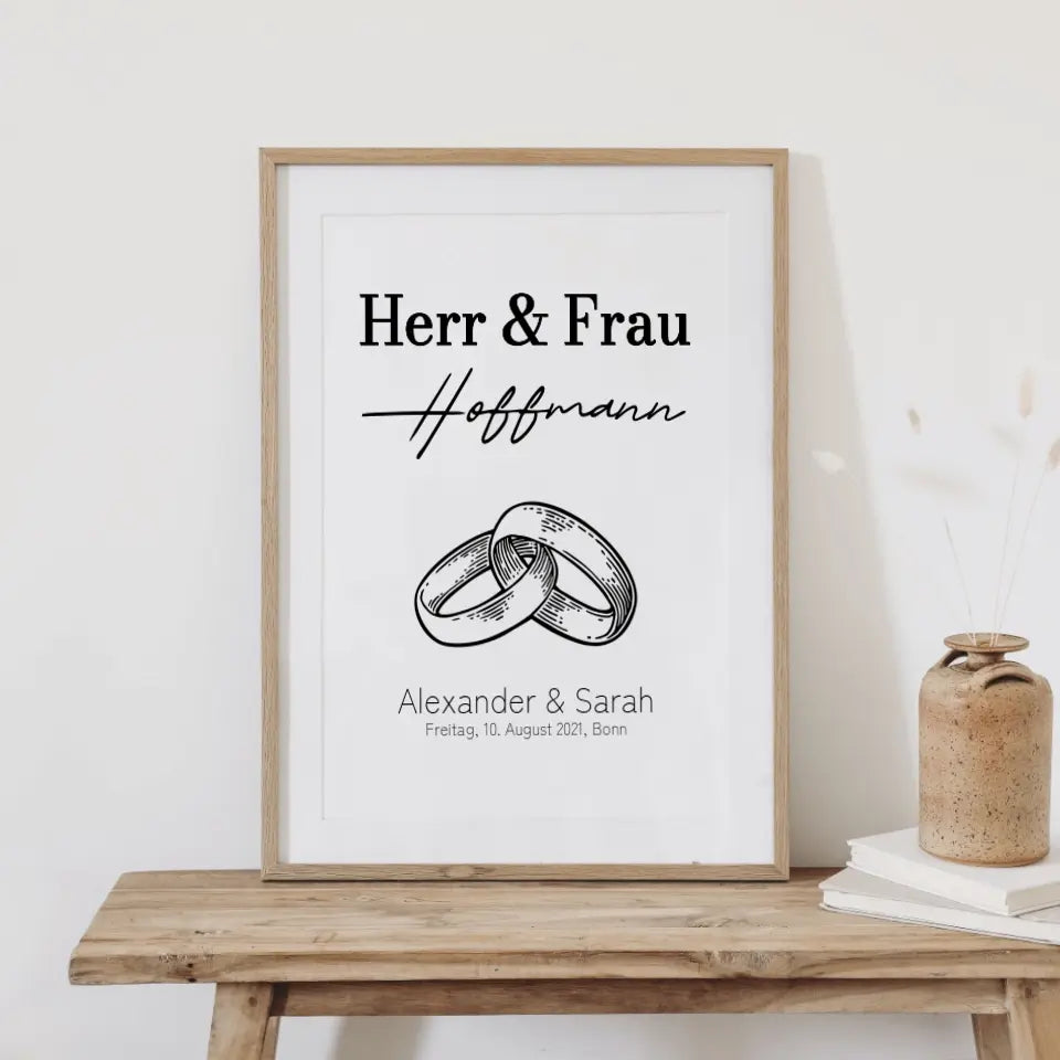 Herr & Frau Poster - für die Hochzeit
