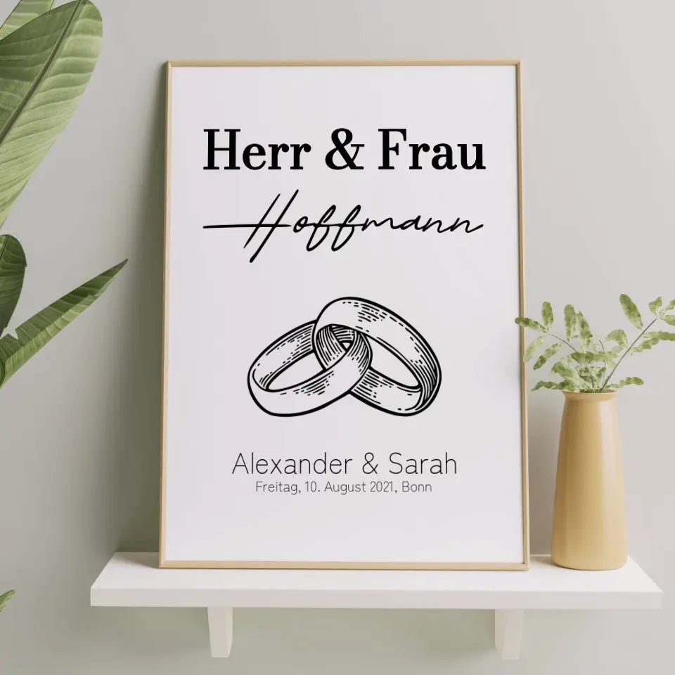 Herr & Frau Poster - für die Hochzeit