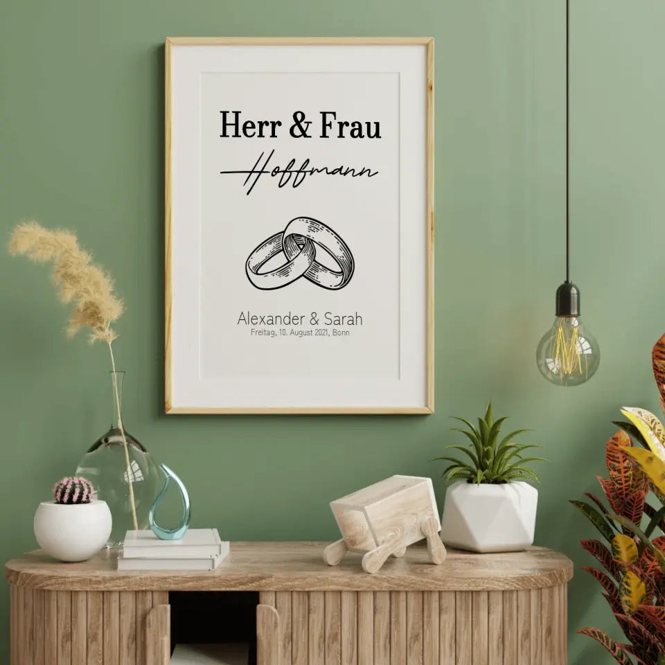 Herr & Frau Poster - für die Hochzeit