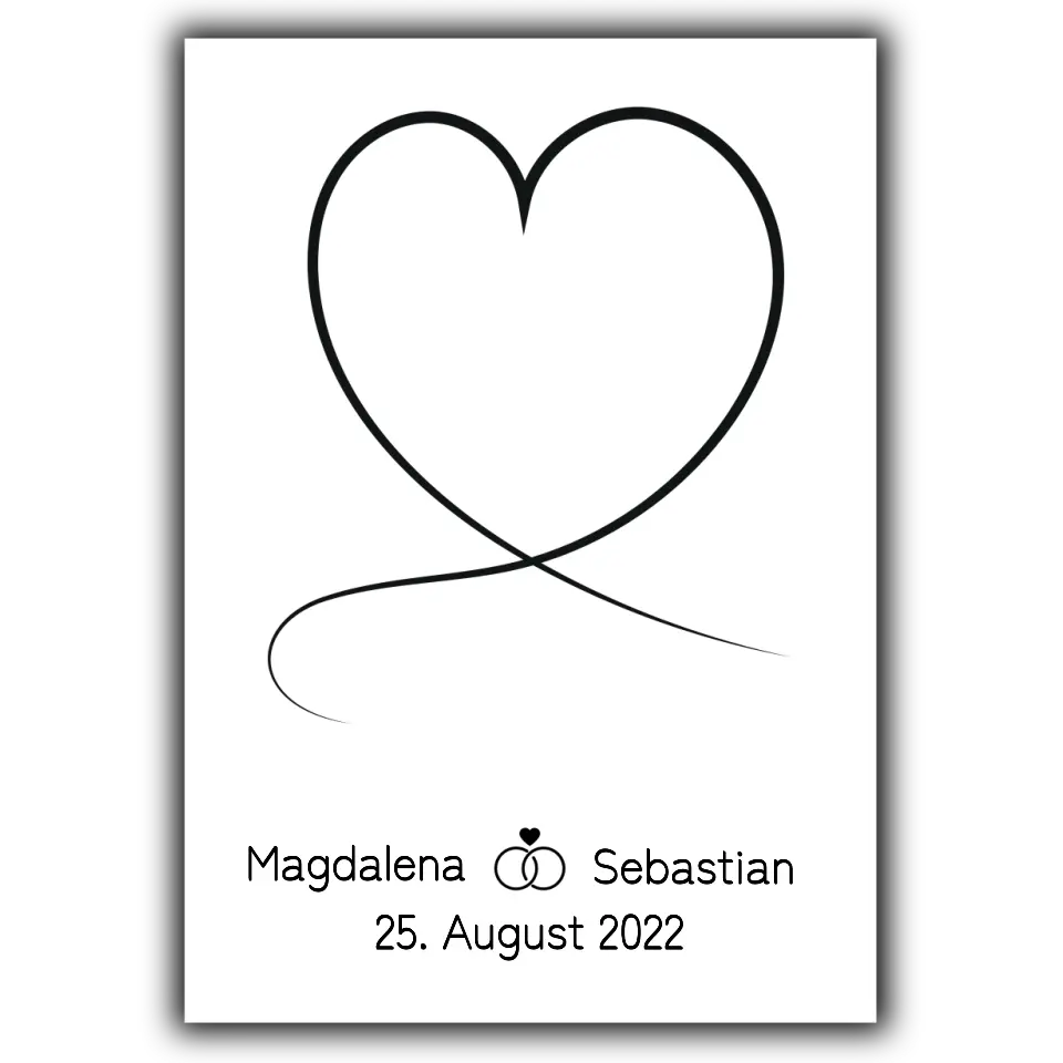 Herz Poster - für die Hochzeit