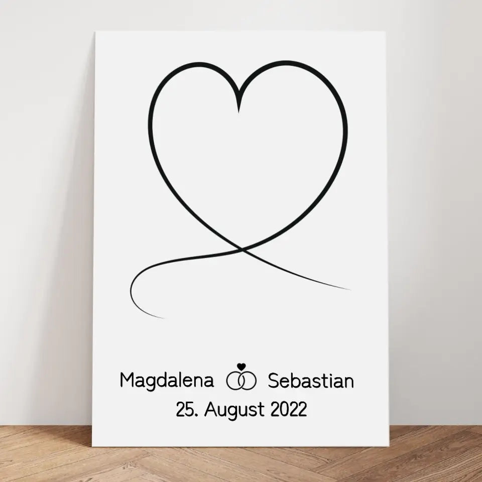 Herz Poster - für die Hochzeit