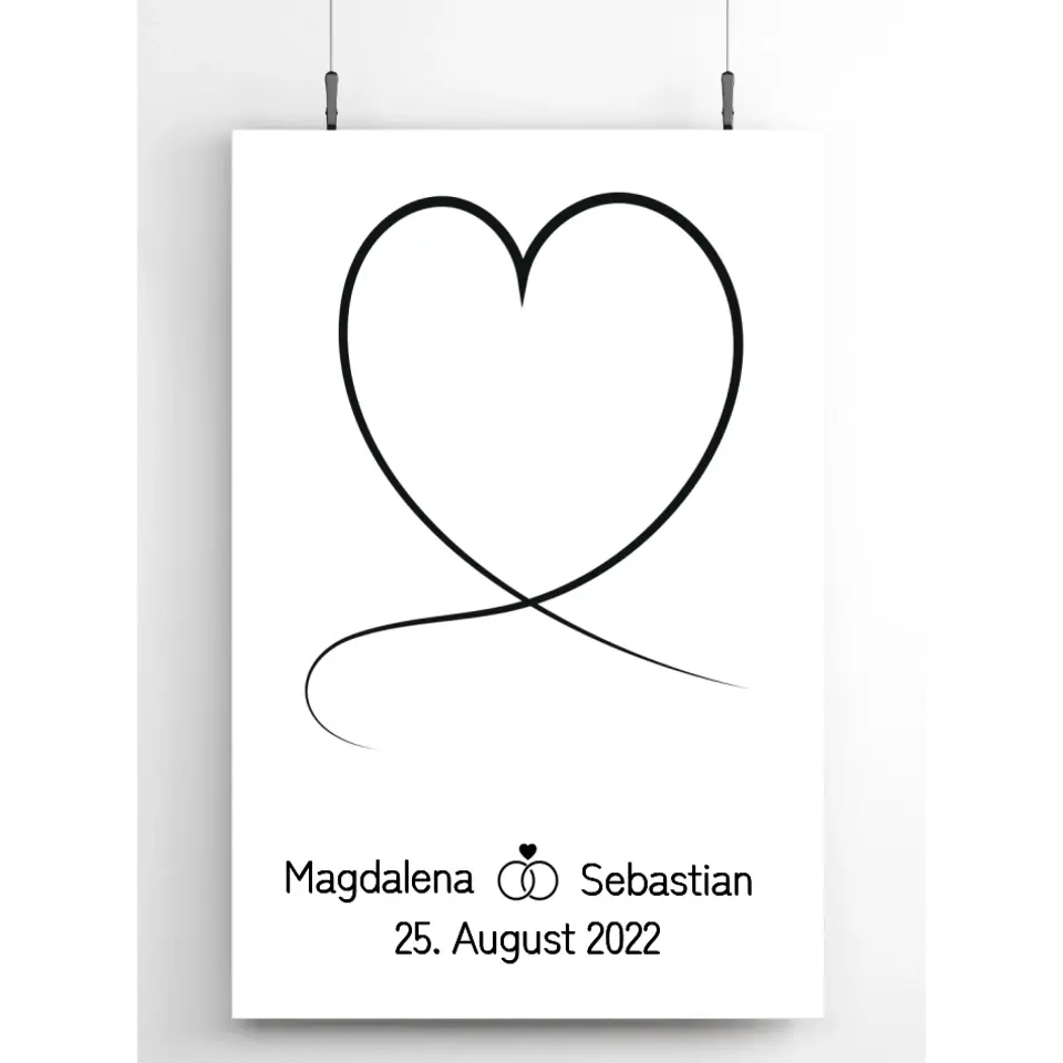 Herz Poster - für die Hochzeit
