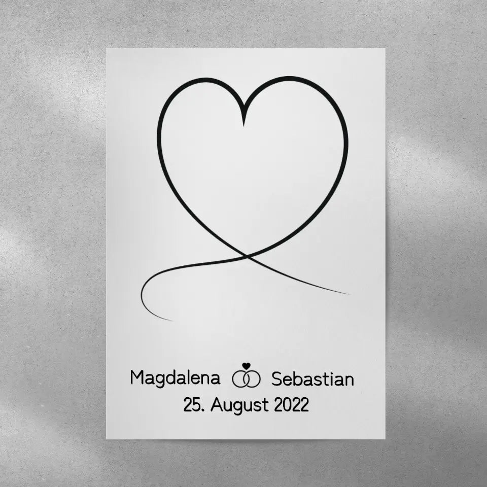 Herz Poster - für die Hochzeit