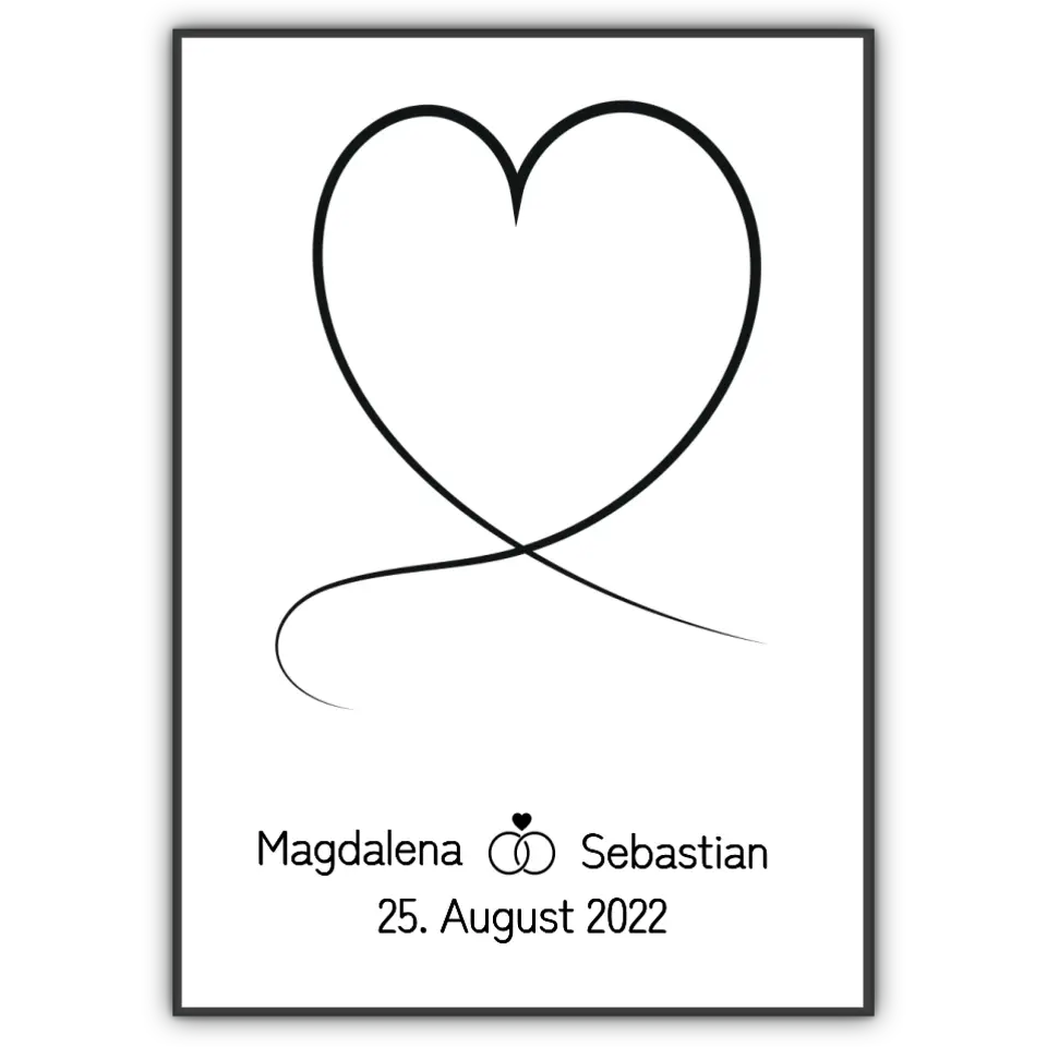 Herz Poster - für die Hochzeit