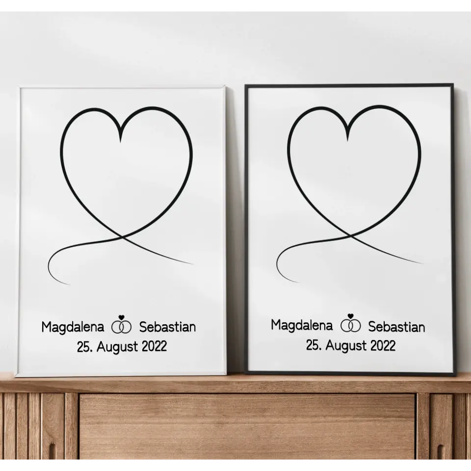Herz Poster - für die Hochzeit