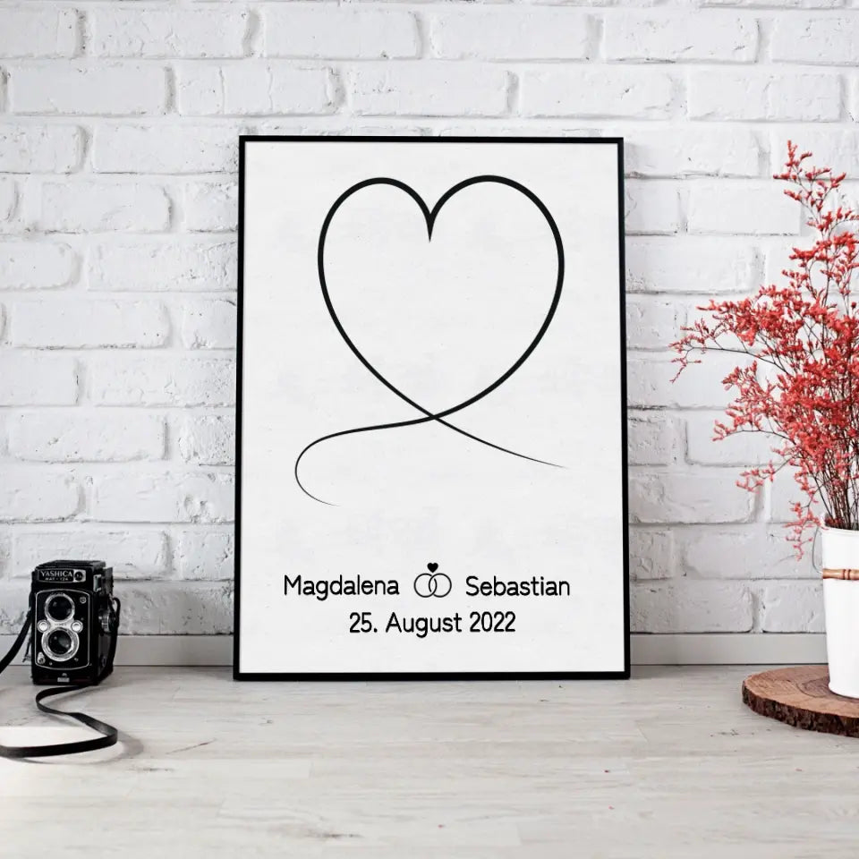 Herz Poster - für die Hochzeit