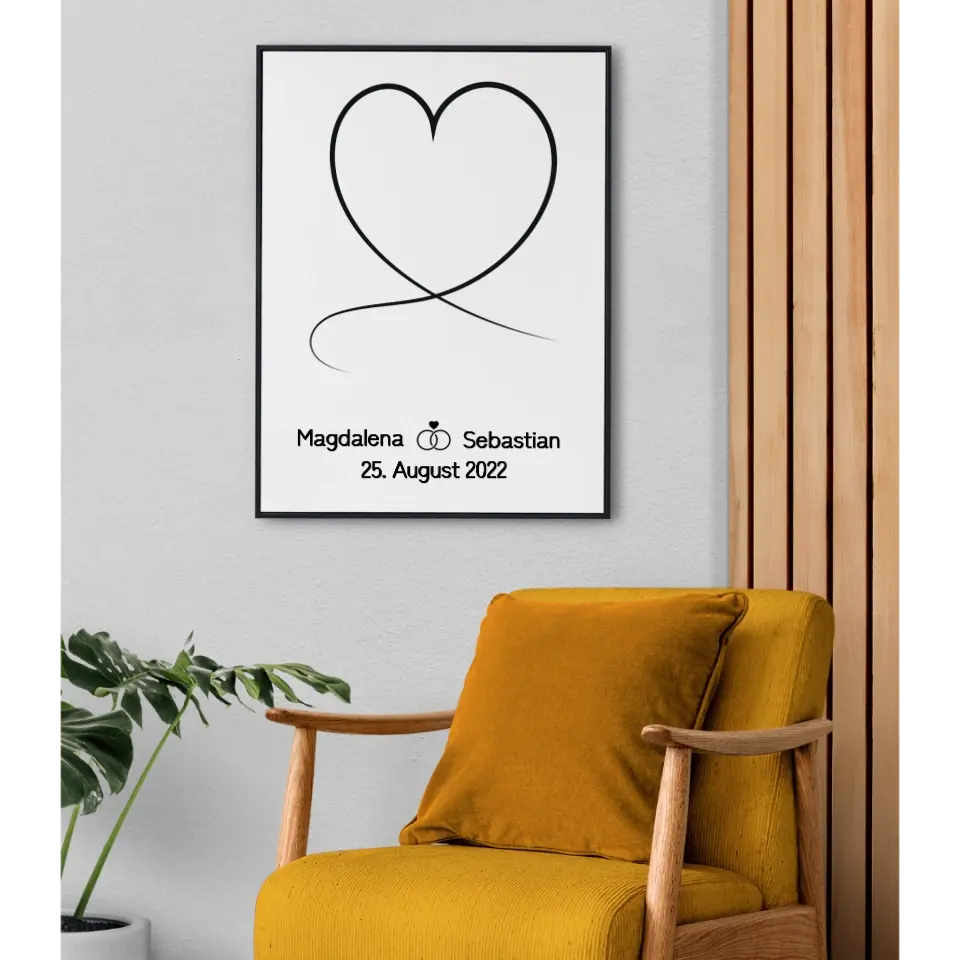 Herz Poster - für die Hochzeit