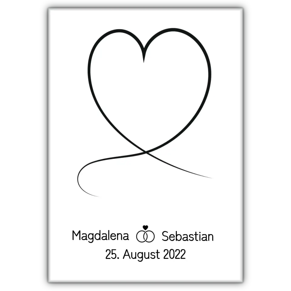 Herz Poster - für die Hochzeit