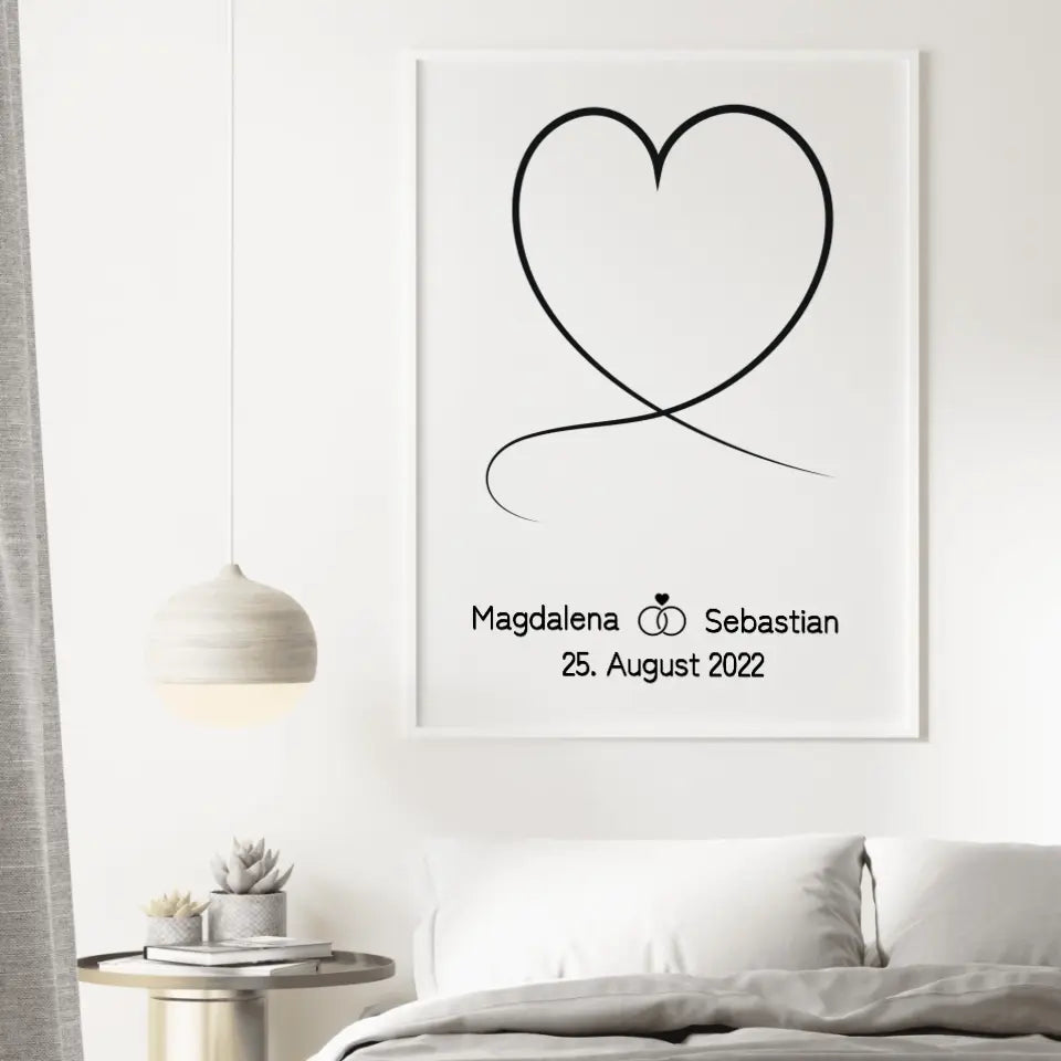 Herz Poster - für die Hochzeit