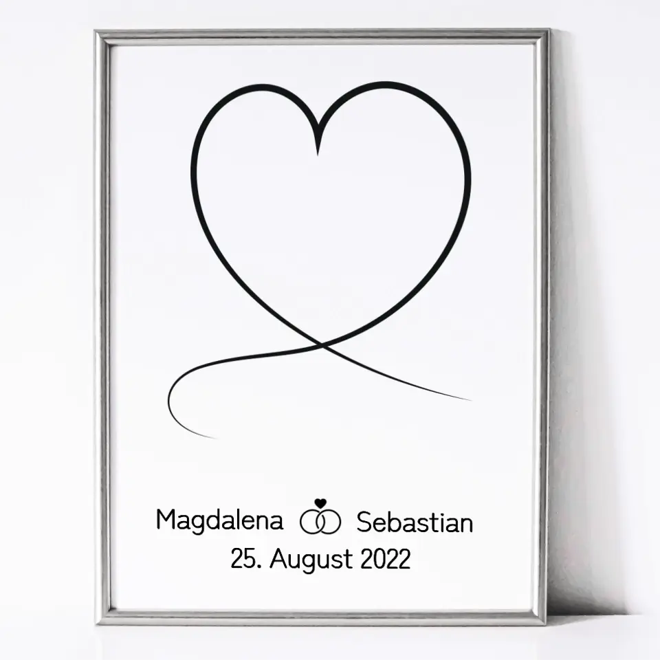 Herz Poster - für die Hochzeit