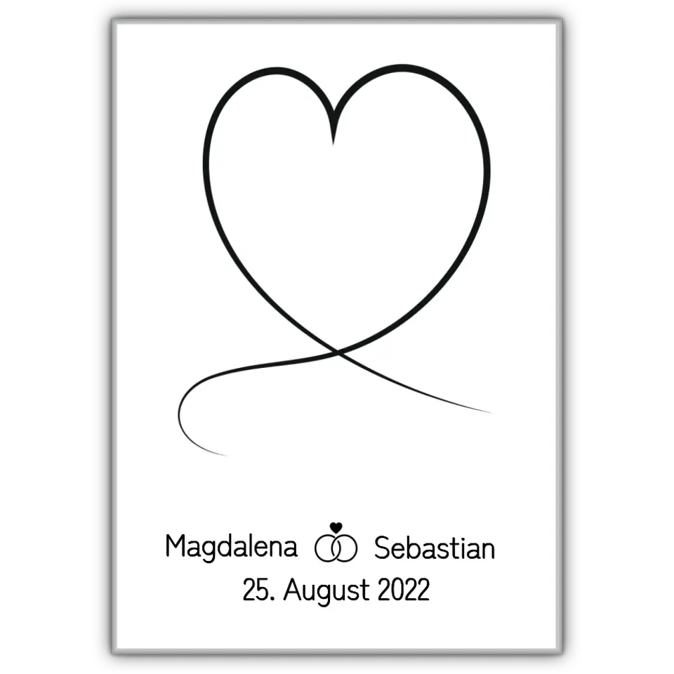 Herz Poster - für die Hochzeit