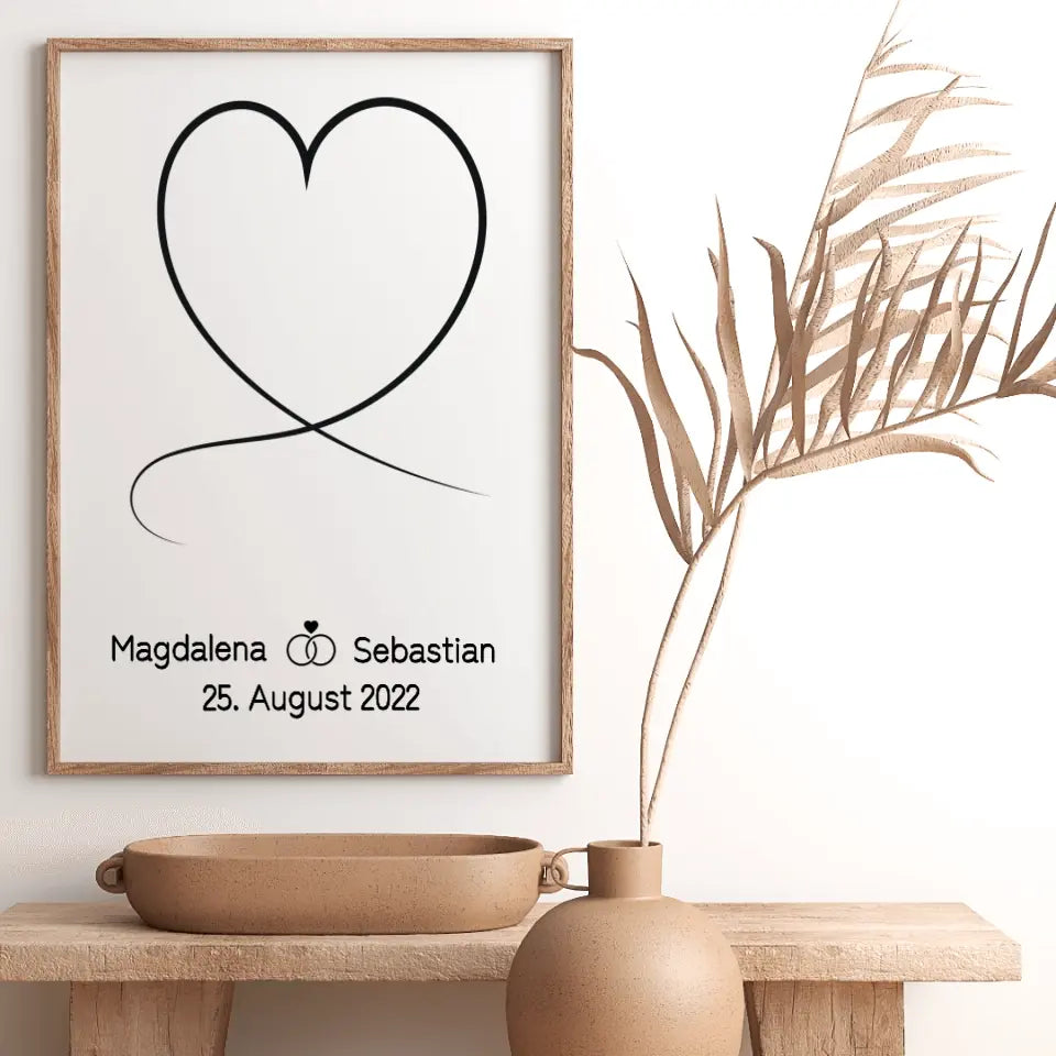 Herz Poster - für die Hochzeit