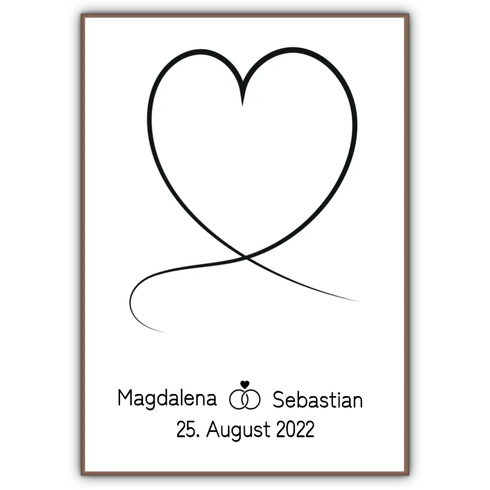 Herz Poster - für die Hochzeit