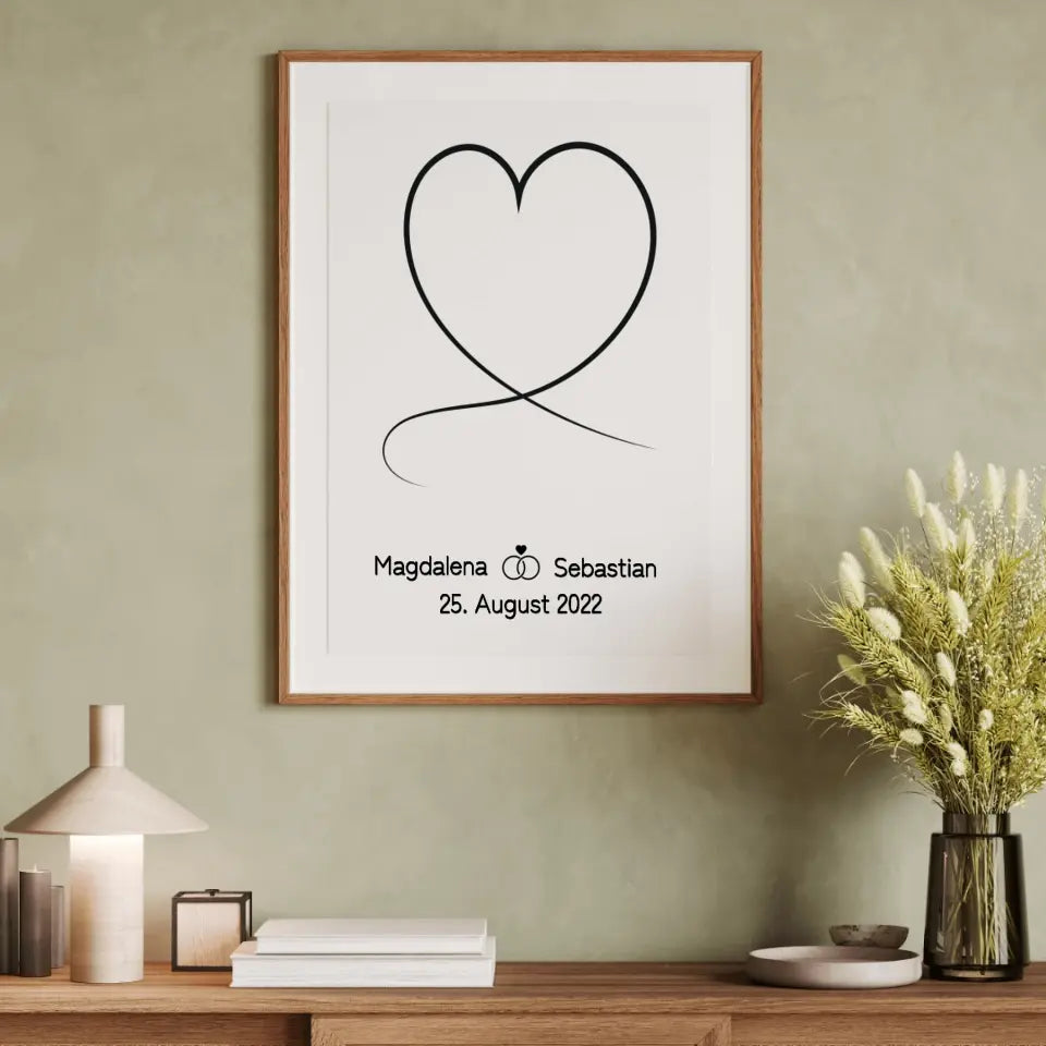 Herz Poster - für die Hochzeit