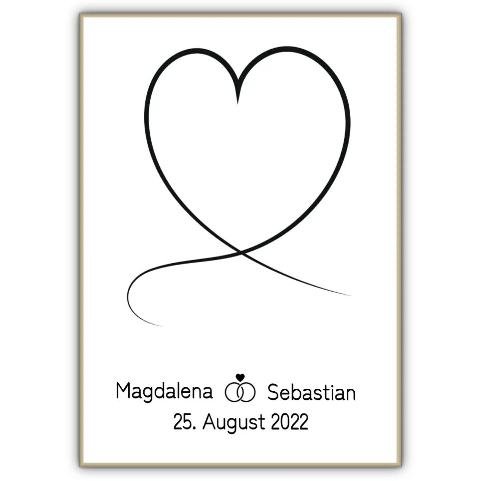 Herz Poster - für die Hochzeit