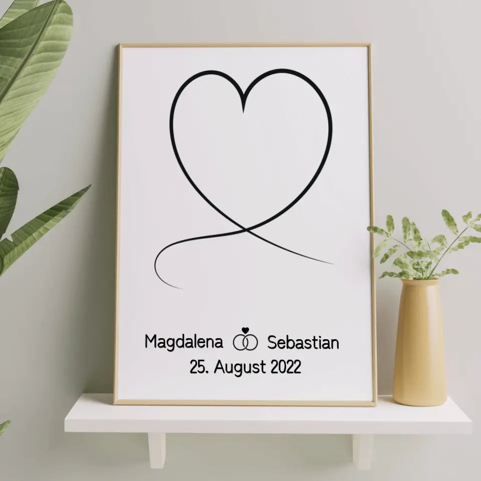 Herz Poster - für die Hochzeit
