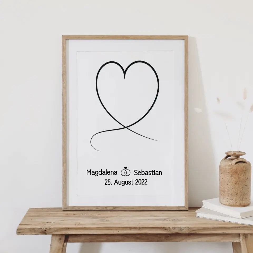 Herz Poster - für die Hochzeit