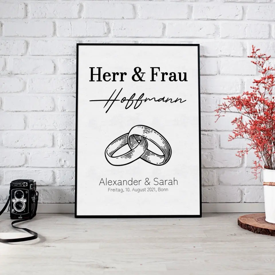 Herr & Frau Poster - für die Hochzeit