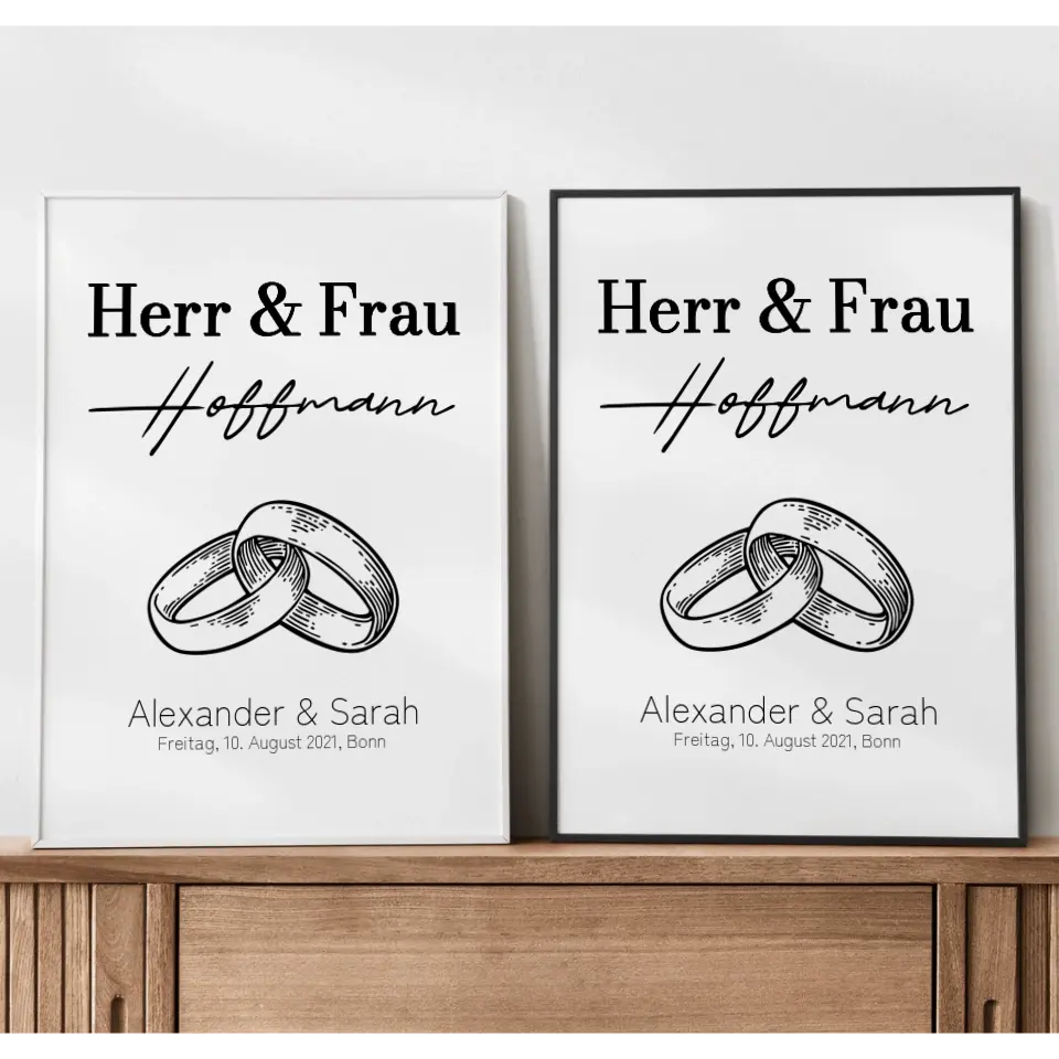 Herr & Frau Poster - für die Hochzeit
