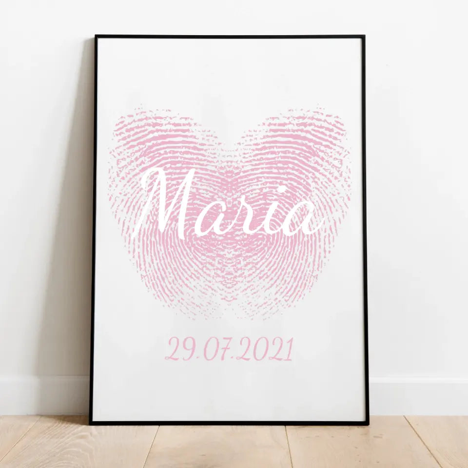 Herz Poster - für die Geburt