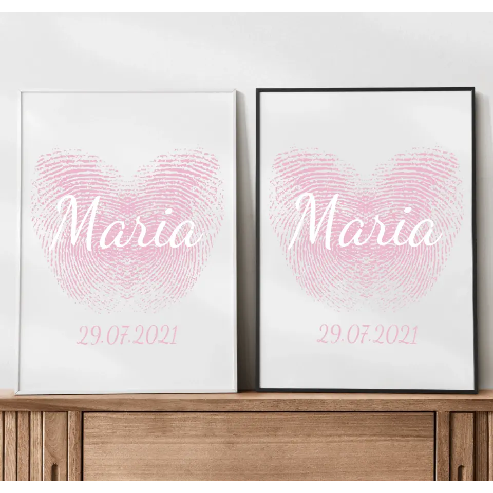 Herz Poster - für die Geburt