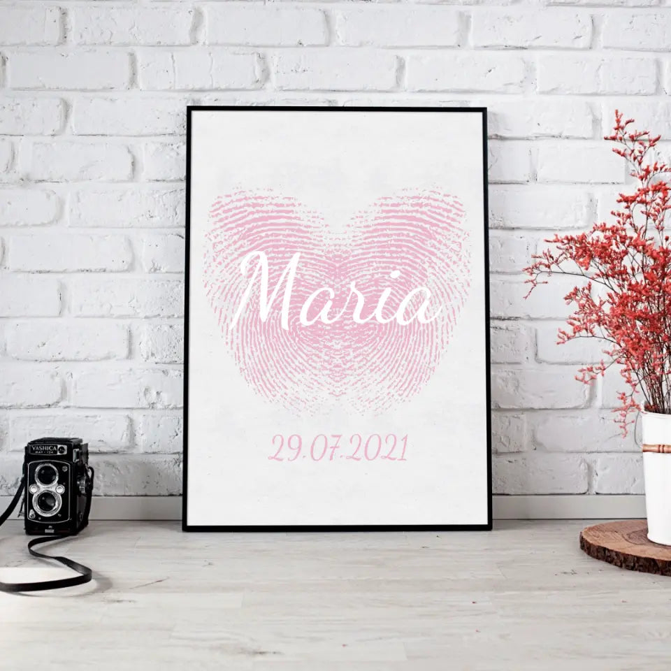 Herz Poster - für die Geburt