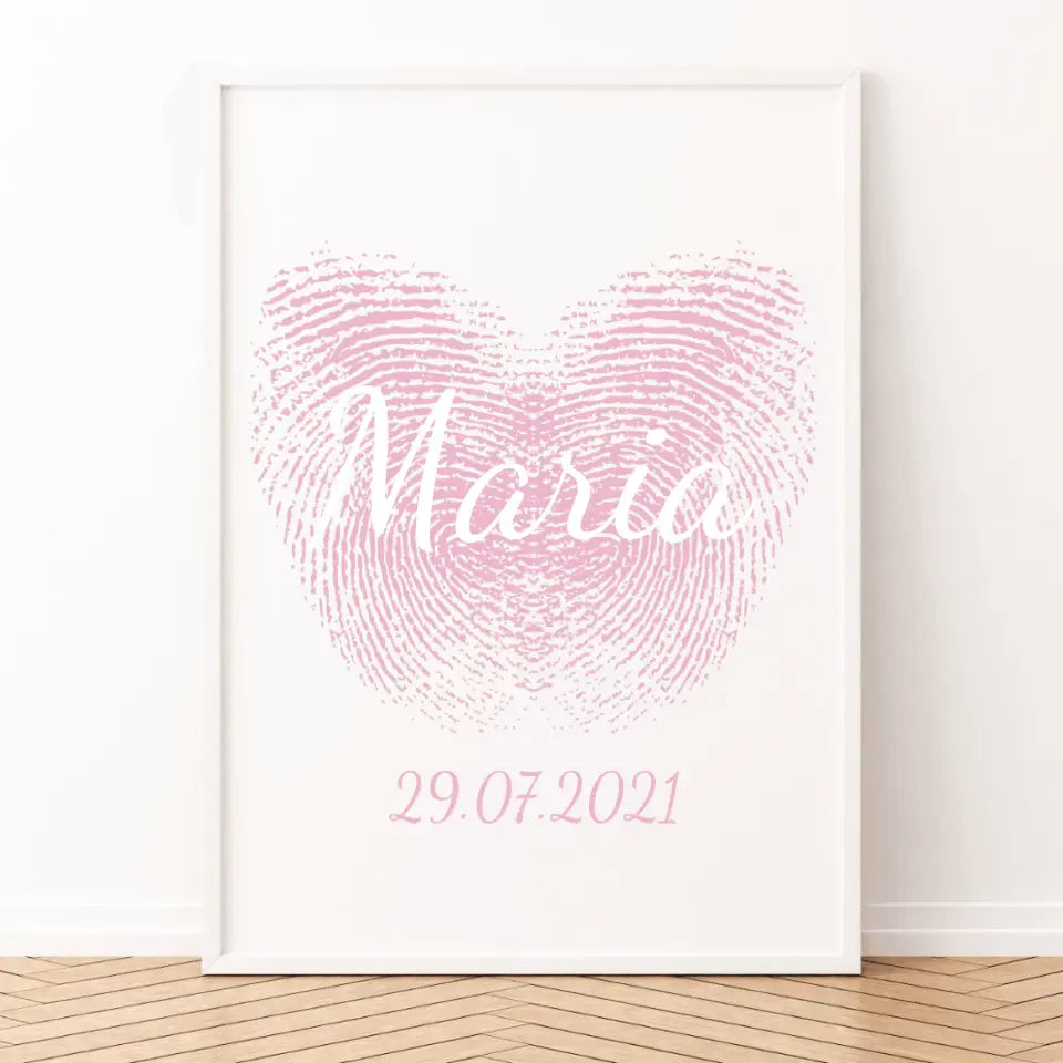 Herz Poster - für die Geburt