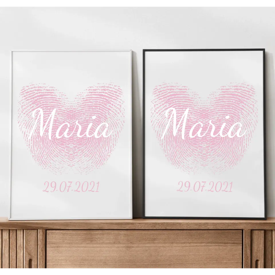 Herz Poster - für die Geburt