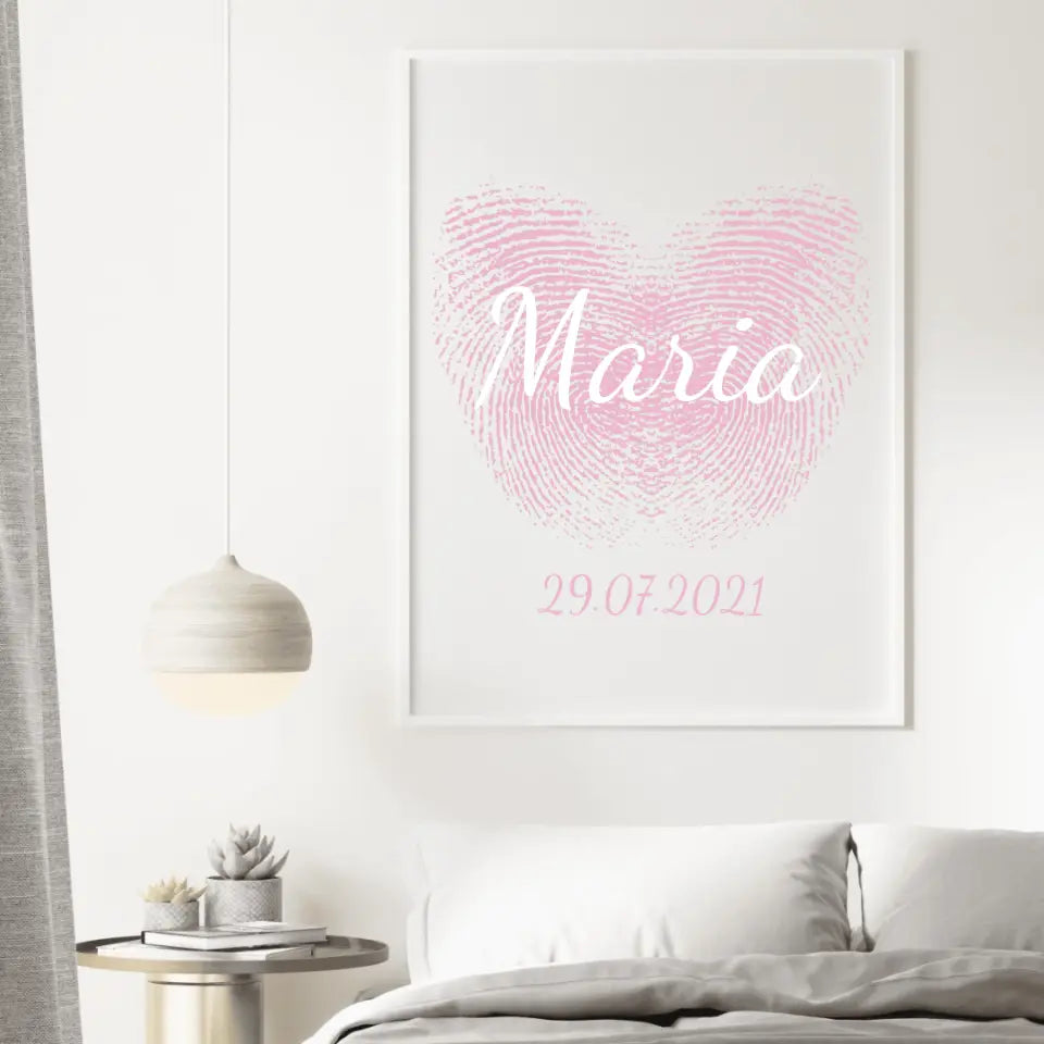 Herz Poster - für die Geburt