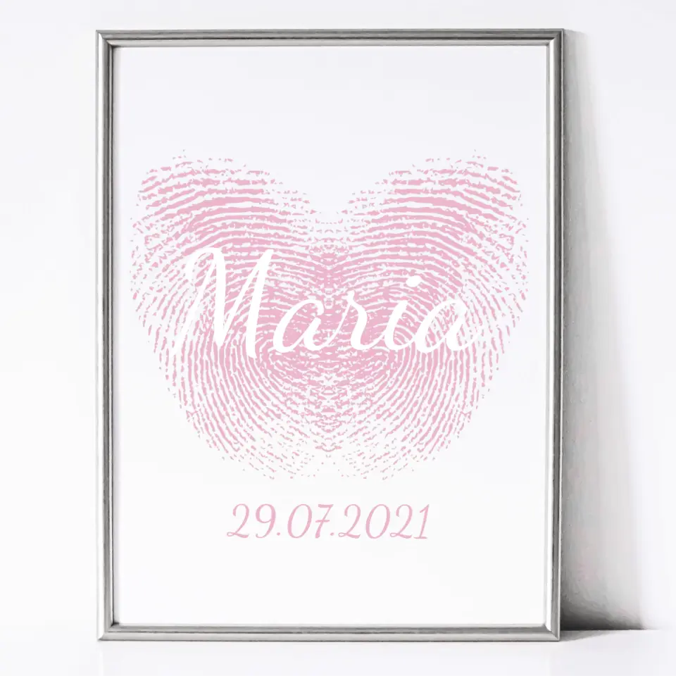 Herz Poster - für die Geburt