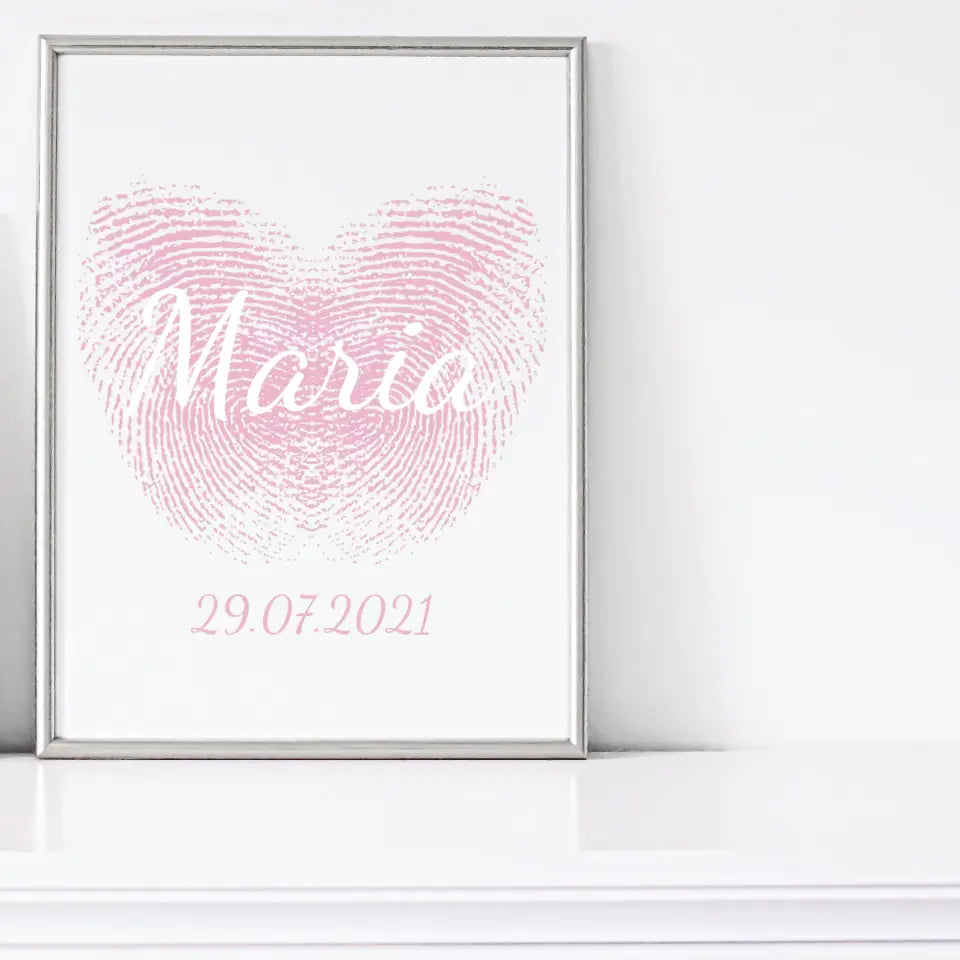 Herz Poster - für die Geburt
